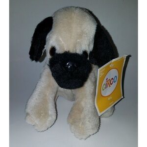 Circo Tan Black Puppy Dog Plush Lovey Stuffed Animal Toy Pug Brown Target w/ Tag
